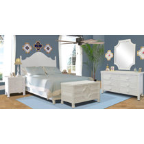 White wicker store bedroom set